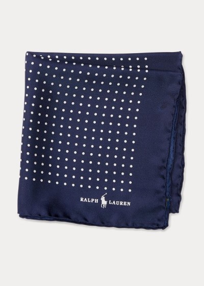 Cuadrícula Polo Ralph Lauren Hombre Azul Marino - Polka-Dot Silk Pocket - BAUVG9781